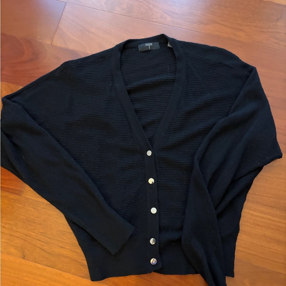 Tahari Black Knit Women's Cardigan